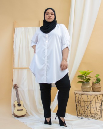 Nelly Long Shirt (White)